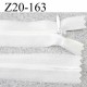 fermeture zip invisible longueur 20 cm couleur blanc non séparable largeur 2.3 cm glissière nylon largeur 4 mm