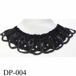 Devant  col encolure Superbe hauteur 7 cm largeur 30 cm avec chainette couleur noir
