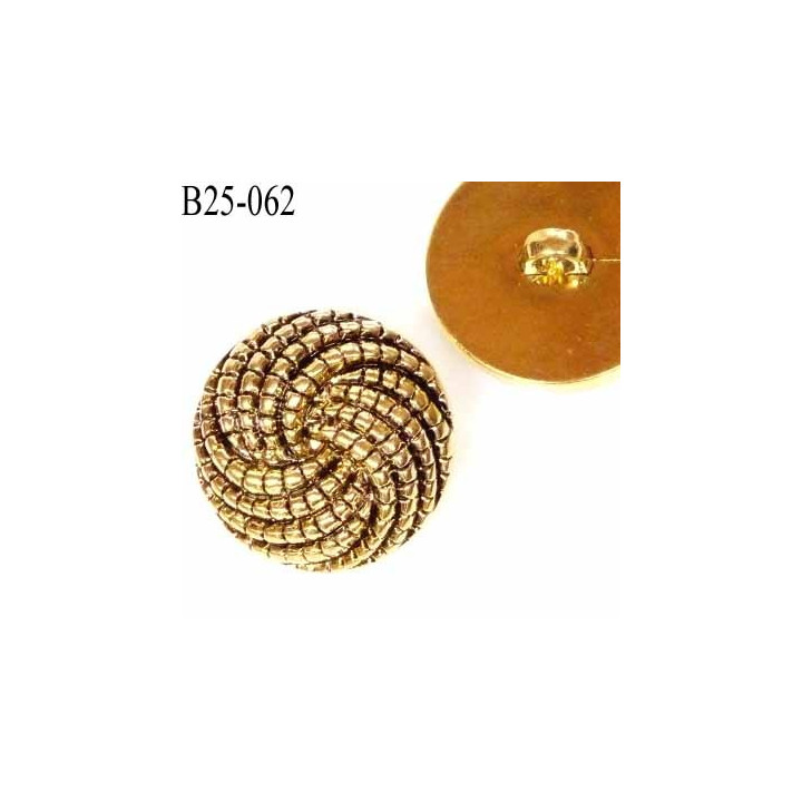 bouton 25 mm pvc  couleur or vieilli doré et noir  diamètre 25 millimètres épaisseur 8 mm plus anneau 4 mm