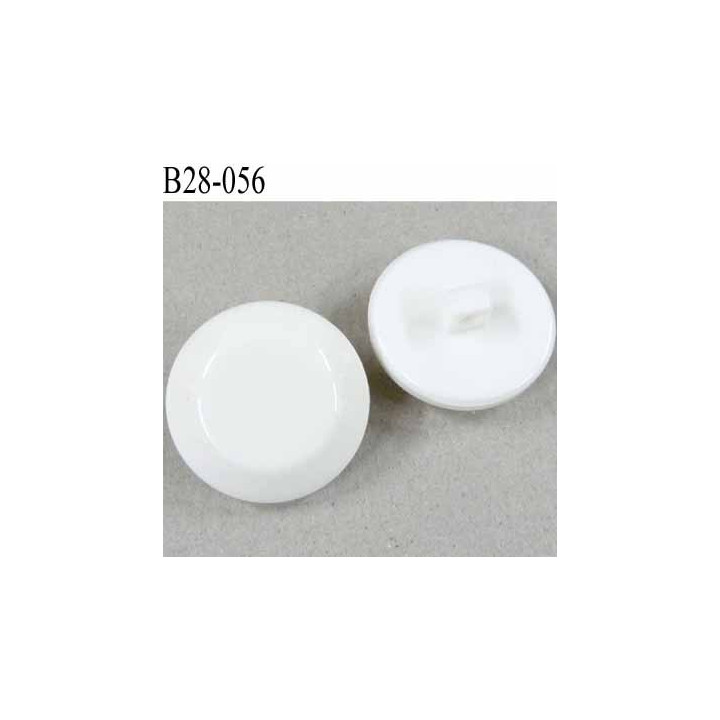 bouton 28 mm couleur blanc brillant  diamètre 28 millimètres rond bombé avec la face plate accroche avec un anneau