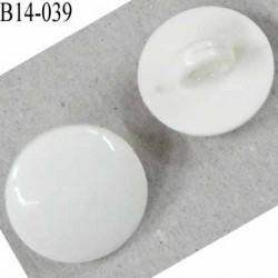 bouton 14 mm couleur naturel blanc cassé brillant accroche avec un anneau 14 millimètres
