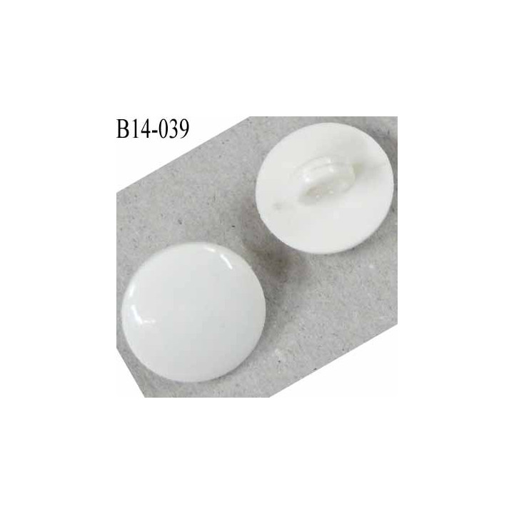 bouton 14 mm   couleur naturel blanc cassé brillant accroche avec un anneau  14 millimètres