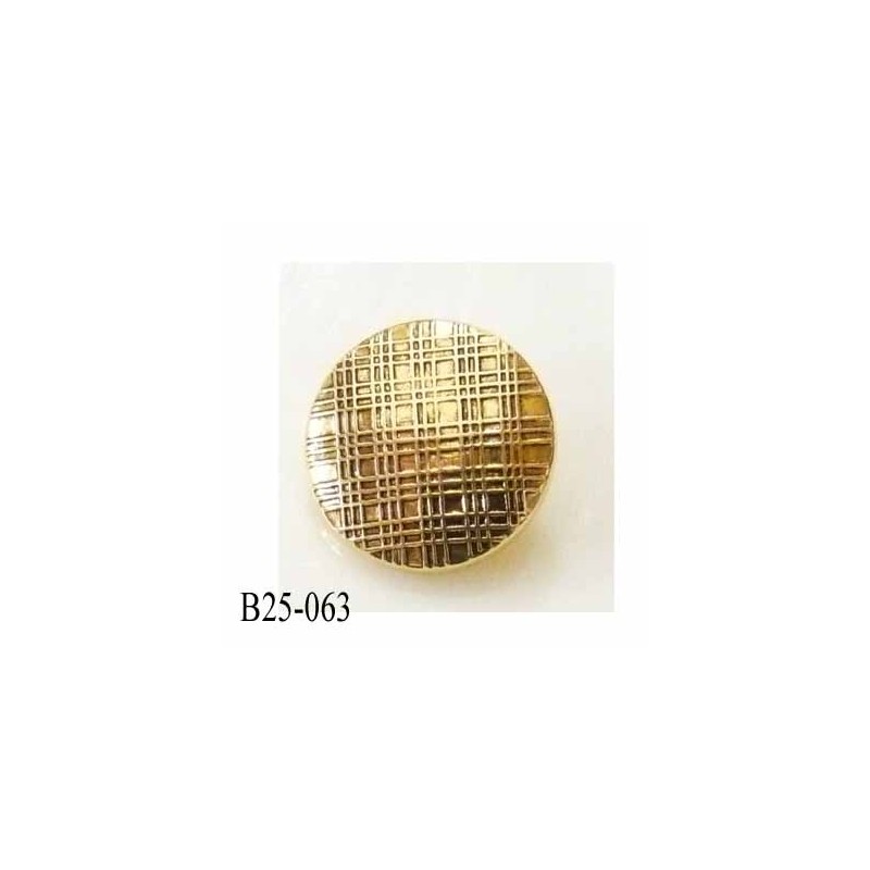 Bouton pvc diamètre 25 mm couleur or doré accroche avec un anneau