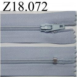 fermeture éclair longueur 18 cm couleur bleu non séparable zip nylon largeur 2.5 cm