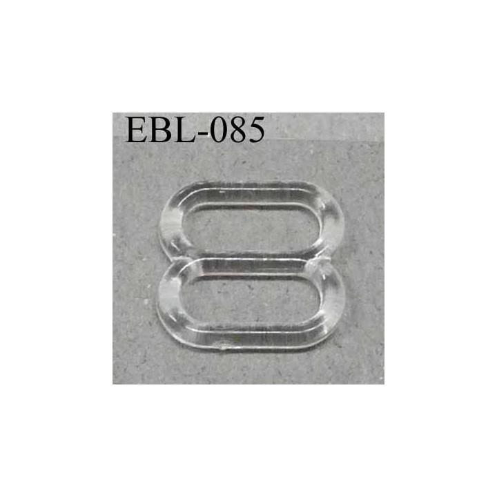 Boucle 8 mm de réglage réglette plastique transparent  soutien gorge largeur totale11 mm largeur intérieur 8 mm prix à l'unité