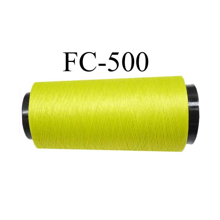Cone  de fil mousse polyamide fil n° 110 / 2 couleur vert tirant vers l'anis longueur du cone 1000 mètres  bobiné en France