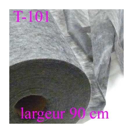 tissus Entoilage thermocollant léger gris largeur 90 cm prix au mètre