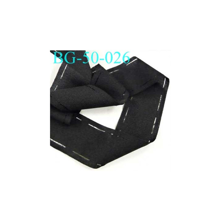 bande thermocollant ceinture jupe pantalon couleur noir souple largeur 50 mm prix au mètre 