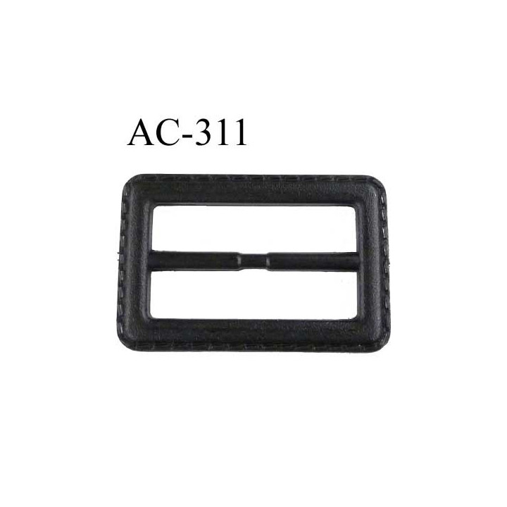 Boucle façon cuir couleur noir  largeur extérieur 66 mm hauteur 44 mm largeur intér 50 mm épaisseur 6 mm prix à la pièce
