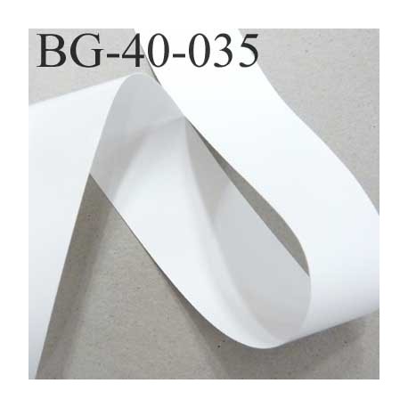 Galon ruban biais ganse en vinyl fin doux et souple largeur 40 mm couleur blanc très très solide prix au mètre