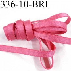 Elastique plat largeur 10 mm couleur rose brillant superbe très belle qualité haut de gamme prix au mètre