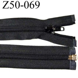 fermeture zip à glissière longueur 50 cm couleur noir séparable largeur 3.2 cm zip glissière nylon largeur 6 mm  