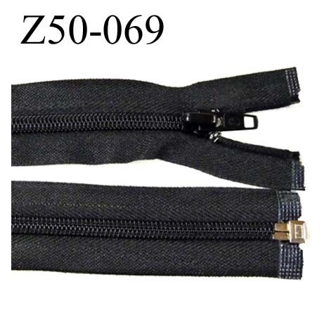 fermeture zip à glissière longueur 50 cm couleur noir séparable largeur 3.2 cm zip glissière nylon largeur 6 mm 