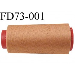 Destockage Cone de fil mousse polyamide n° 130 couleur marron clair longueur 2000 mètres bobiné en France