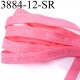Elastique de marque sonia rykiel inscription en surpiquage couleur rose corail largeur 12 mm prix au mètre