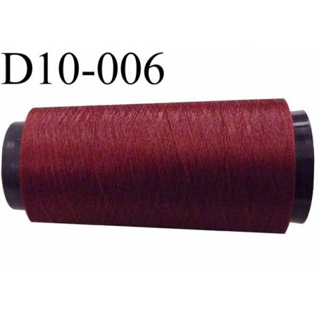 Destockage de fil nylon 2/70 solide couleur prune bordeaux longueur 1000 mètres bobiné en France