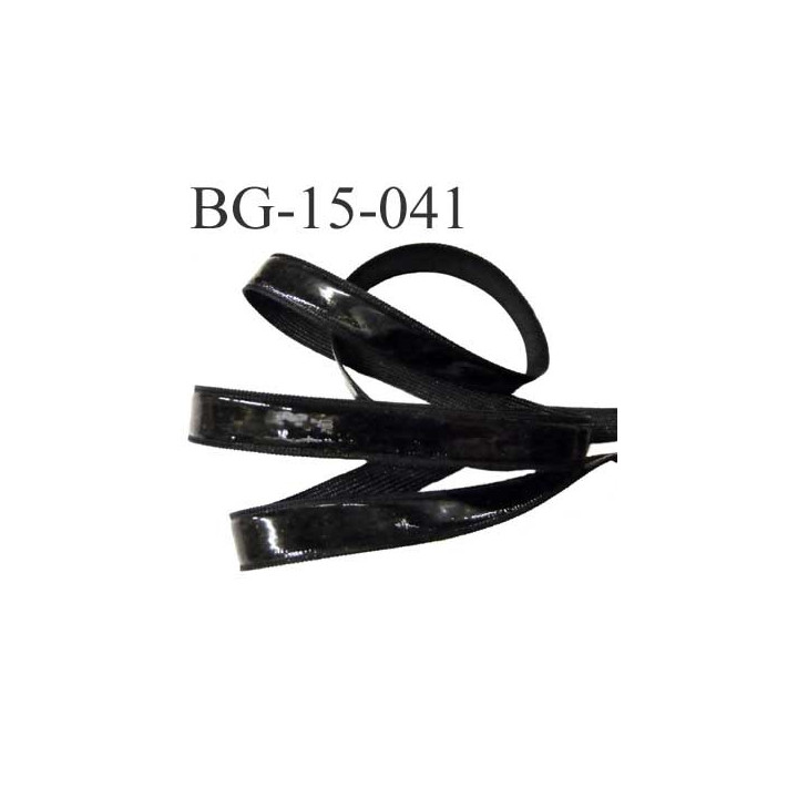 galon ruban passementerie largeur 15 mm avec bande anti glisse silicone non extensible  couleur noir prix au mètre