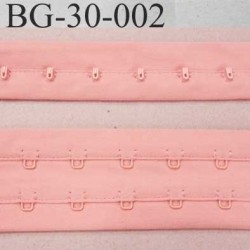 bande ruban galon  agrafe et crochet couleur rose camélia pour la fermeture de corset, bustier, largeur 40 mm vendu au metre