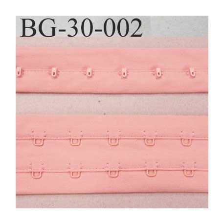 bande ruban galon agrafe et crochet couleur rose camélia pour la fermeture de corset, bustier, largeur 30 mm vendu au metre 