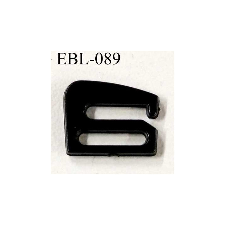 crochet en pvc largeur extérieur 14 mm largeur intérieur 10 mm couleur noir brillant pour soutien gorge prix à l'unité