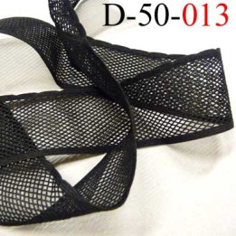 dentelle  galon extensible couleur noir largeur 50 mm  prix au mètre