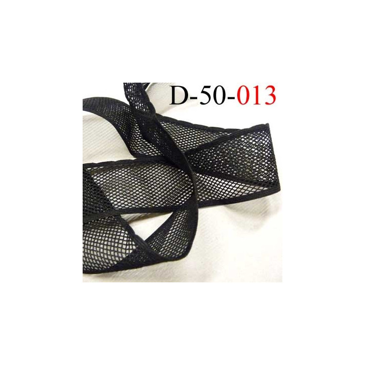 dentelle  galon extensible couleur noir largeur 50 mm  prix au mètre