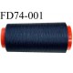 Destockage Cone de fil mousse polyester fil n° 150 couleur bleu marine longueur 1000 mètres bobiné en France