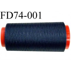 Destockage  Cone de fil mousse polyester fil n° 150 couleur bleu marine  longueur 2000 mètres bobiné en France