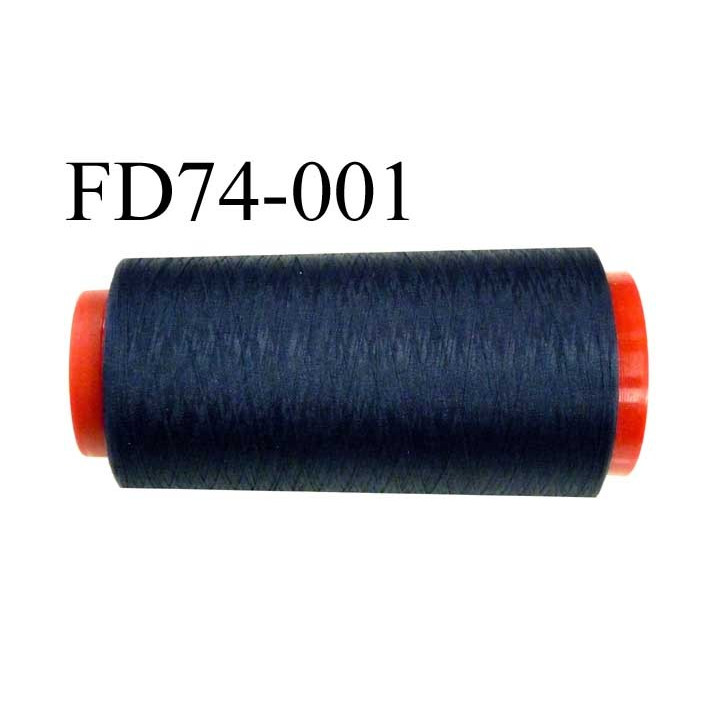 Destockage  Cone de fil mousse polyester fil n° 150 couleur bleu marine  longueur 1000 mètres bobiné en France