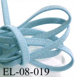 Elastique galon largeur 8 mm façon cuir très très résistant épaisseur 3 mm couleur bleu très belle qualité prix au mètre