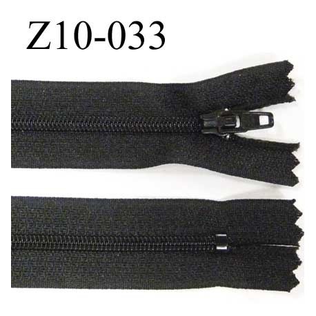 fermeture zip longueur 10 cm couleur noir non séparable largeur 2.4 cm glissière nylon largeur 4 mm