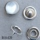 bouton pression à griffe métal chromé couleur façon nacre cristal 5 griffes diamètre 10 mm ensemble de 4 pièces par bouton