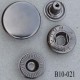 bouton pression 10 mm métal couleur acier brillant diamètre 10 mm ensemble de 4 pièces par bouton