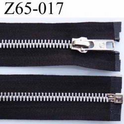 fermeture zip à glissière longueur 65 cm largeur 3 cm couleur noir séparable et glissière métal largeur 6 mm
