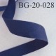 Biais sergé qualité supérieur 100 % coton semi rigide largeur 20 mm couleur bleu marine fabrication française prix au mètre 