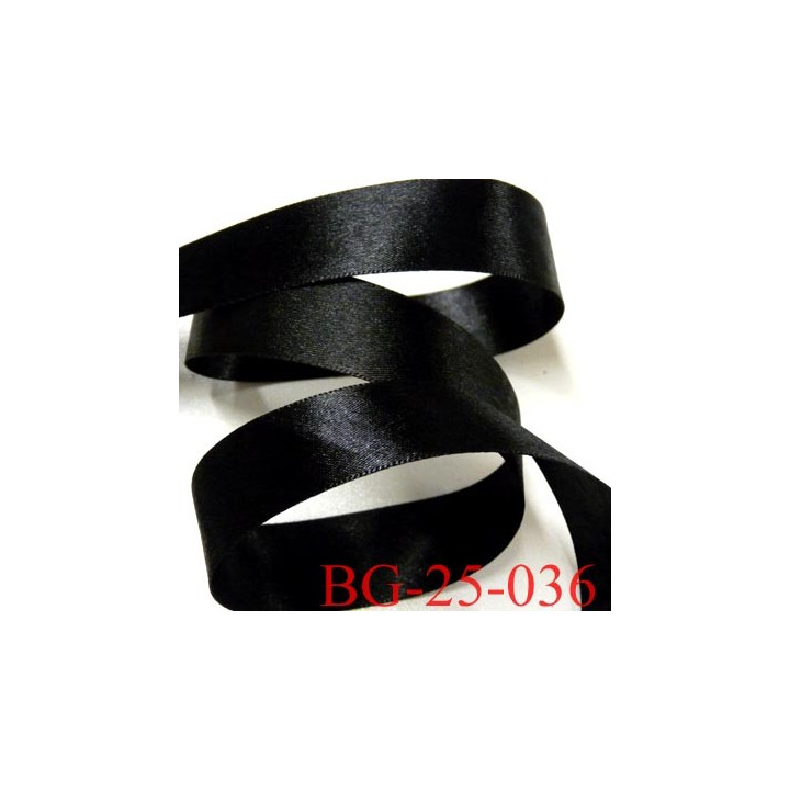galon ruban satin brillant couleur noir double face superbe très beau largeur 25 mm prix au mètre 