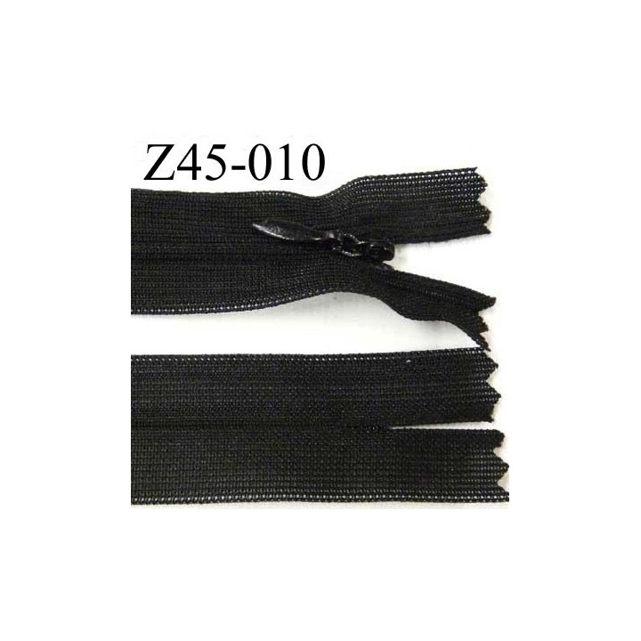 fermeture longueur 45 cm noir invisible largueur 2.3 glissière nylon largeur 4 mm