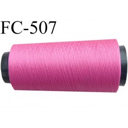 Cone de fil très résistant n° 35 polyester continu rose fushia brillant superbe très solide 2000 mètres bobiné en France