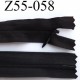 fermeture invisible zip à glissière longueur 55 cm couleur noir non séparable largeur 2.2 cm glissière nylon largeur 4 mm