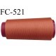 Cone de fil mousse polyester fil n° 160 couleur orange foncé ou orangé cone de 2000 mètres bobiné en France