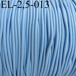 élastique cordon très belle qualité et très résistant couleur bleu largeur 2,5 mm prix au mètre 