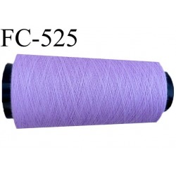 Cone bobine de fil polyester fil n°120 couleur lilas parme longueur du cone 1000 mètres bobiné en France