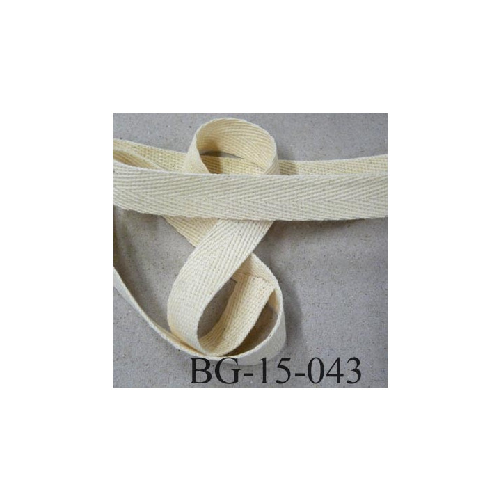 biais sergé 100 % coton superbe souple et doux galon ruban couleur écru largeur 15 mm prix au mètre