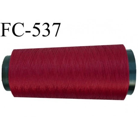 Cone de fil mousse polyester fil n° 160 couleur bordeaux cone de 1000 mètres bobiné en France