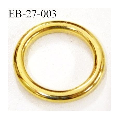 Anneau en métal doré couleur or diamètre extérieur 27 mm diamètre intérieur 20 mm épaisseur 3.7 mm