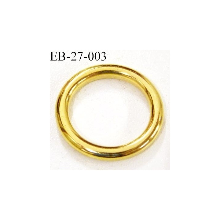Anneau en métal doré couleur or diamètre extérieur 27 mm diamètre intérieur 20 mm épaisseur 3.7 mm