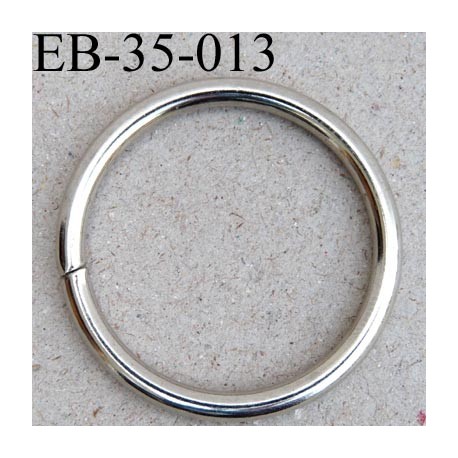 Anneau en métal couleur chromé diamètre extérieur 36 mm diamètre intérieur 30 mm épaisseur 3.2 mm