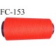 Cone de fil mousse polyamide fil n° 120 couleur orange longueur du cone 5000 mètres bobiné en France