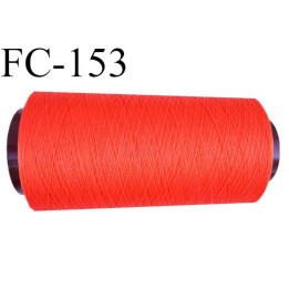 Cone de fil mousse polyamide fil n° 120 couleur orange   longueur du cone 1000 mètres bobiné en France