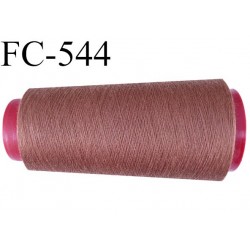 CONE de fil polyester fil n° 180 couleur marron clair longueur de 2000 mètres bobiné en France